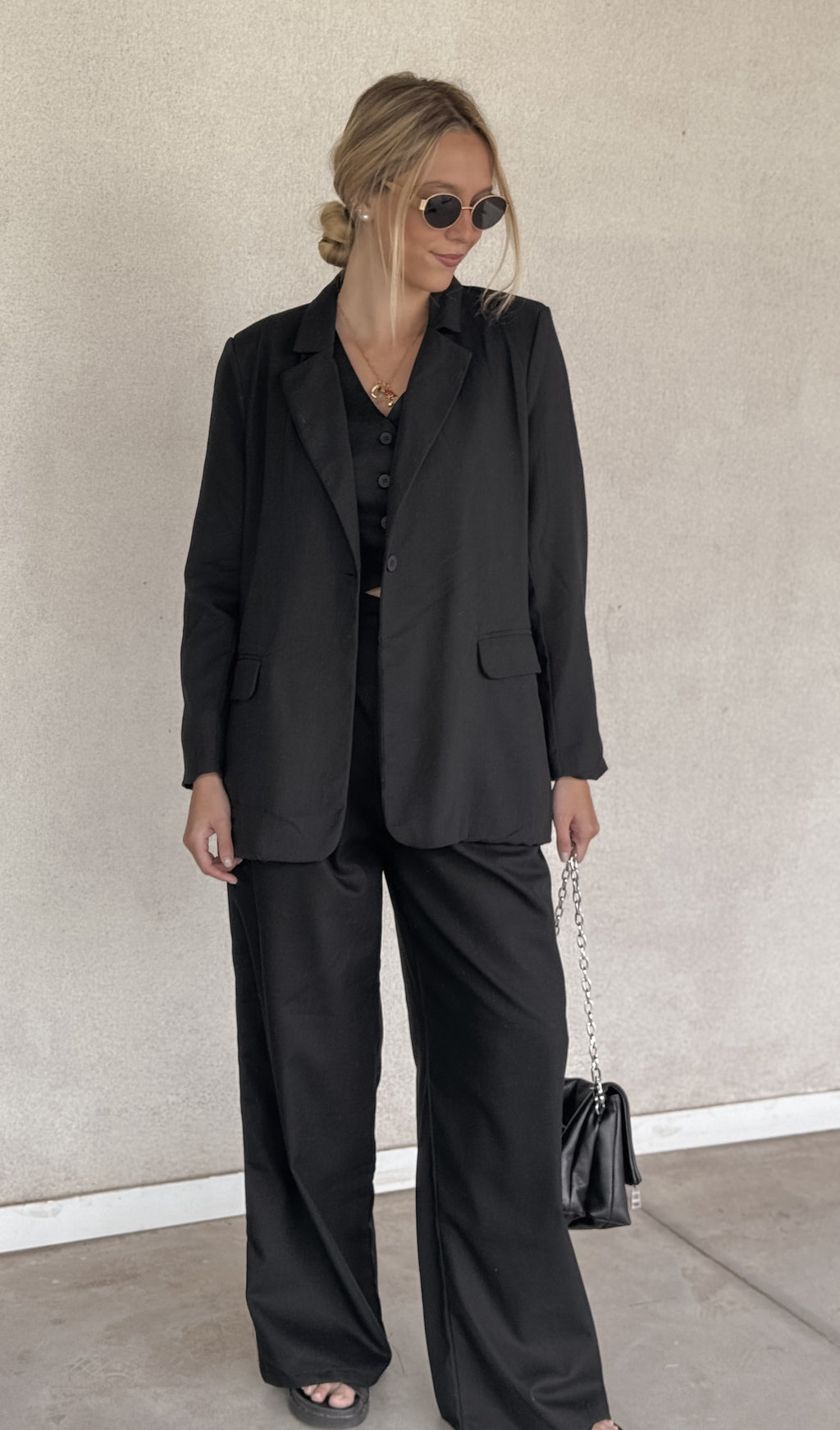 Blazer AMALFI lino (negro)