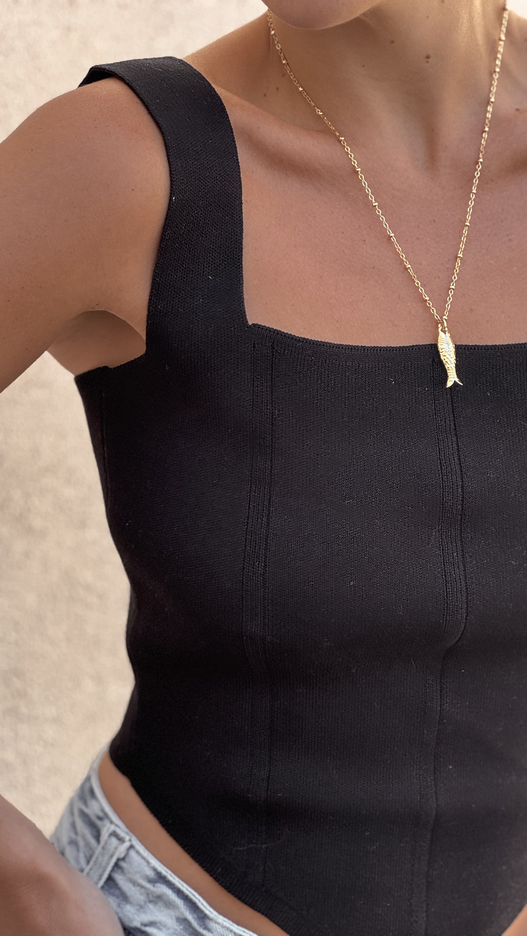 Corset tejido - (negro)