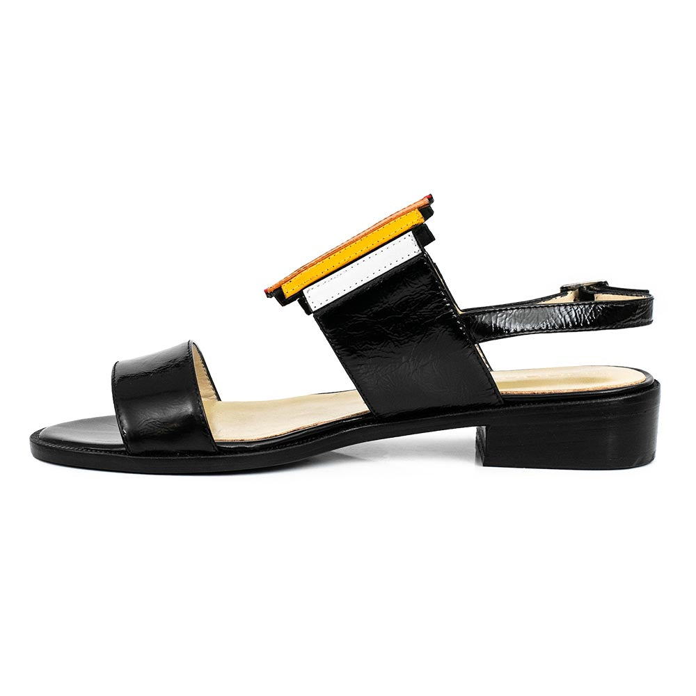 SANDALIA SATIN NEGRA