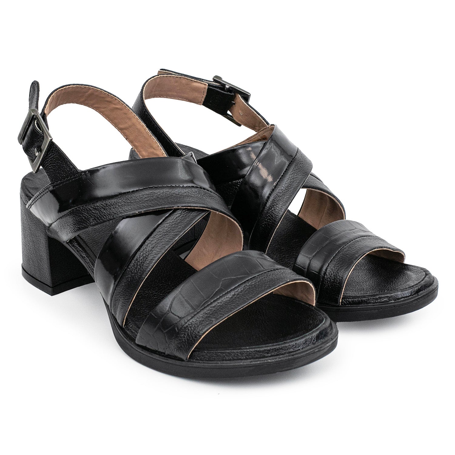 SANDALIA FLORA NEGRA