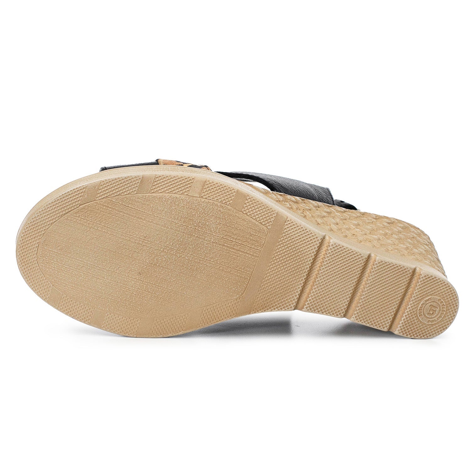 SANDALIA TARRAGONA NEGRA LEOPARDO