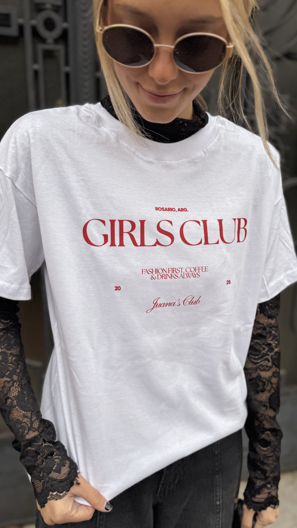 Remera ROSARIO ROJA (corte over)