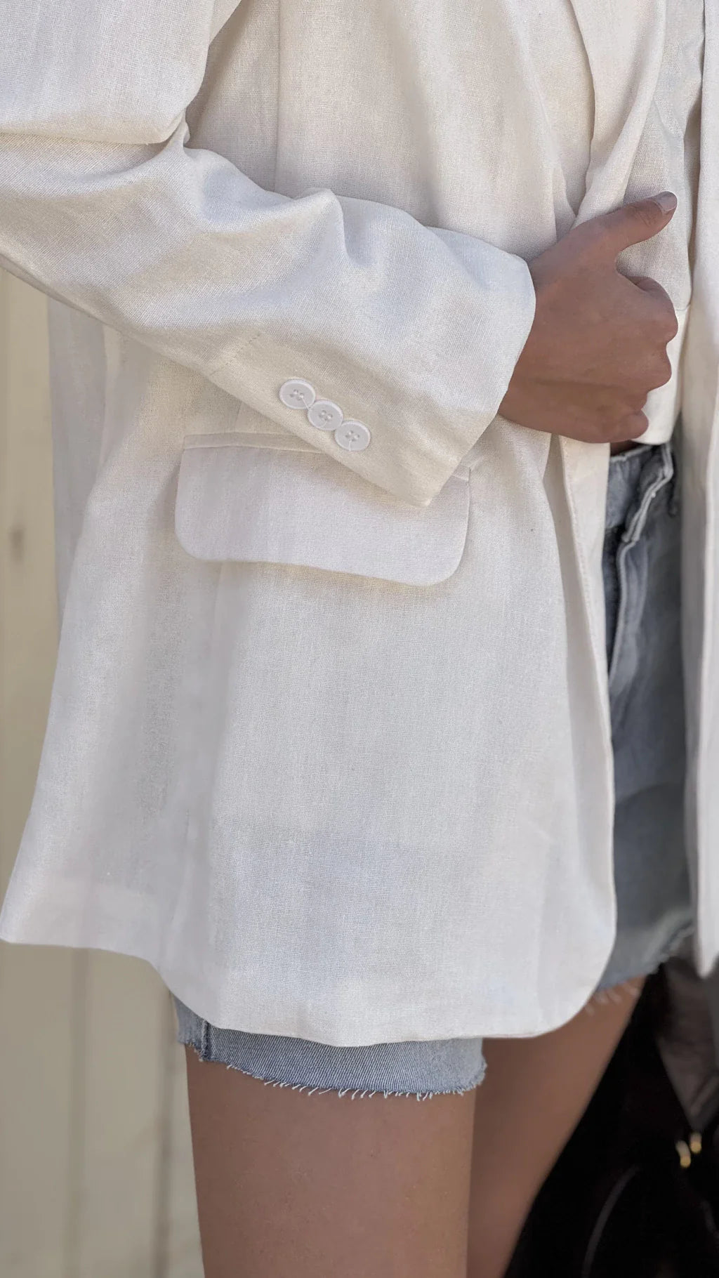 Blazer AMALFI lino (off white )