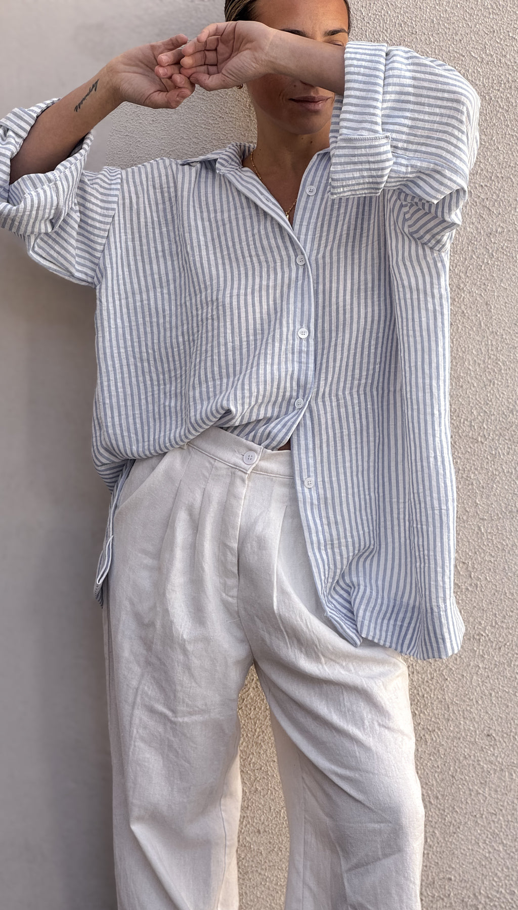 Camisa TREVI (rayada azul)