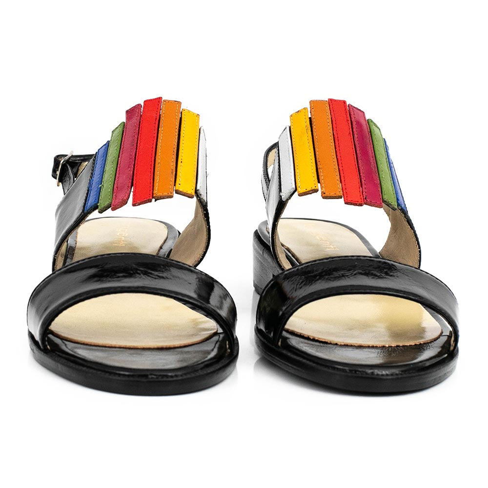 SANDALIA SATIN NEGRA