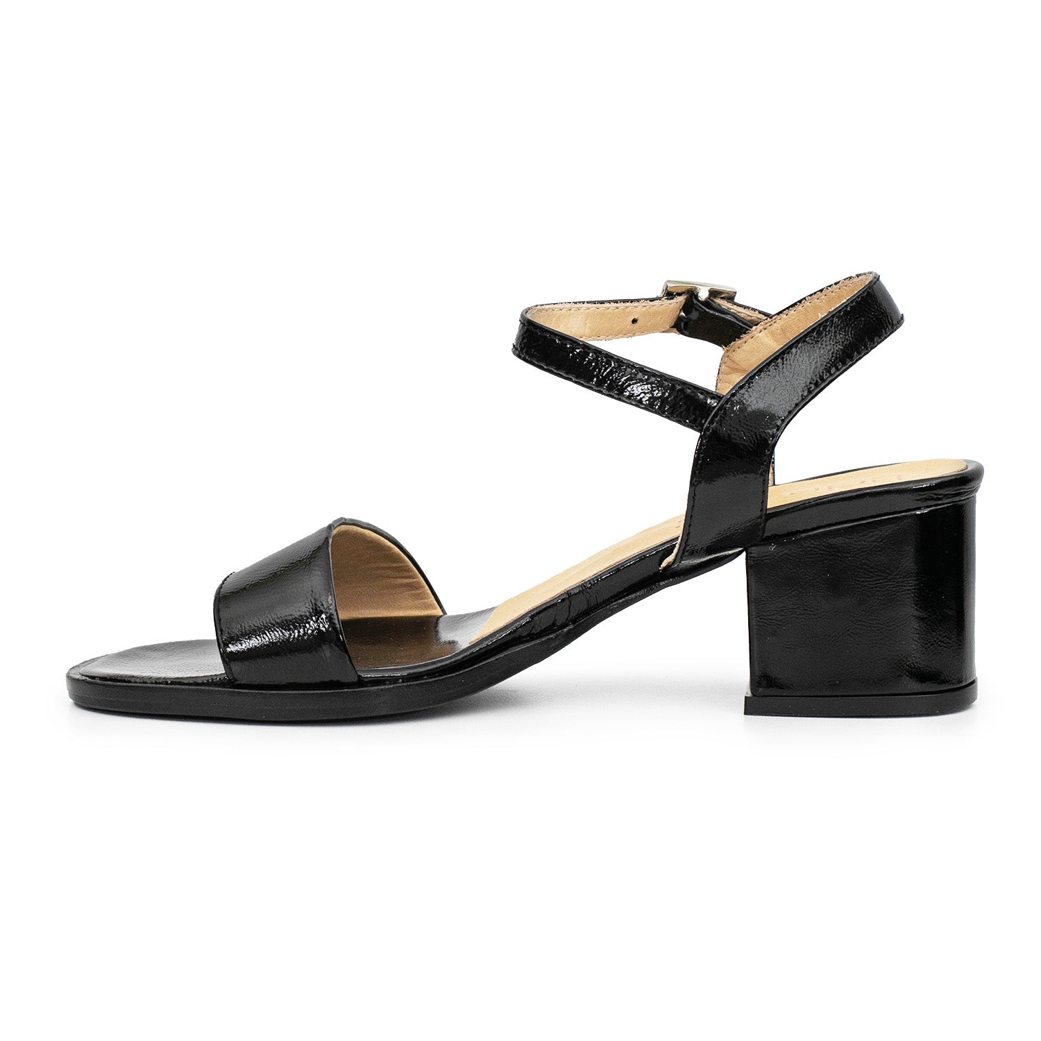 SANDALIA ZINNI NEGRA CHAROL