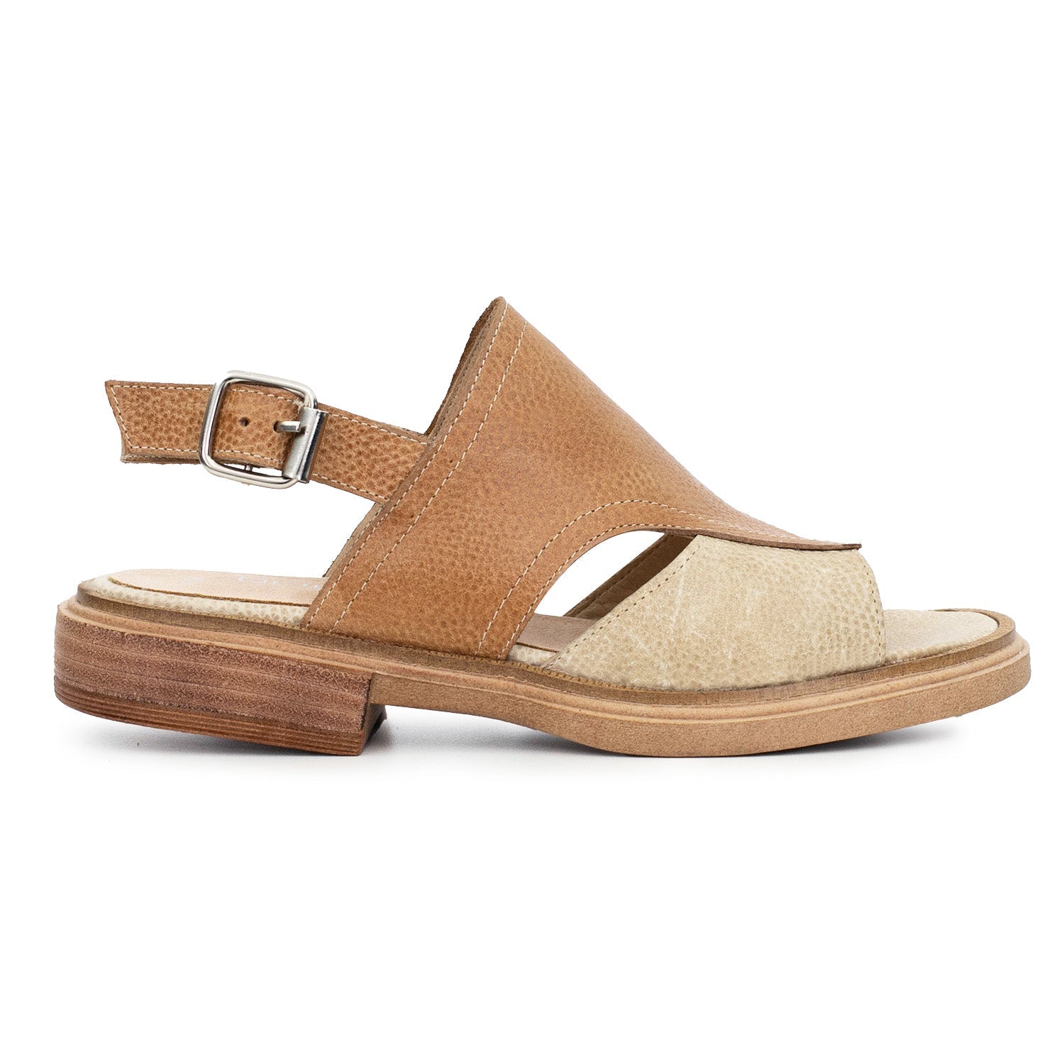 SANDALIA NINA SUELA Y NATURAL