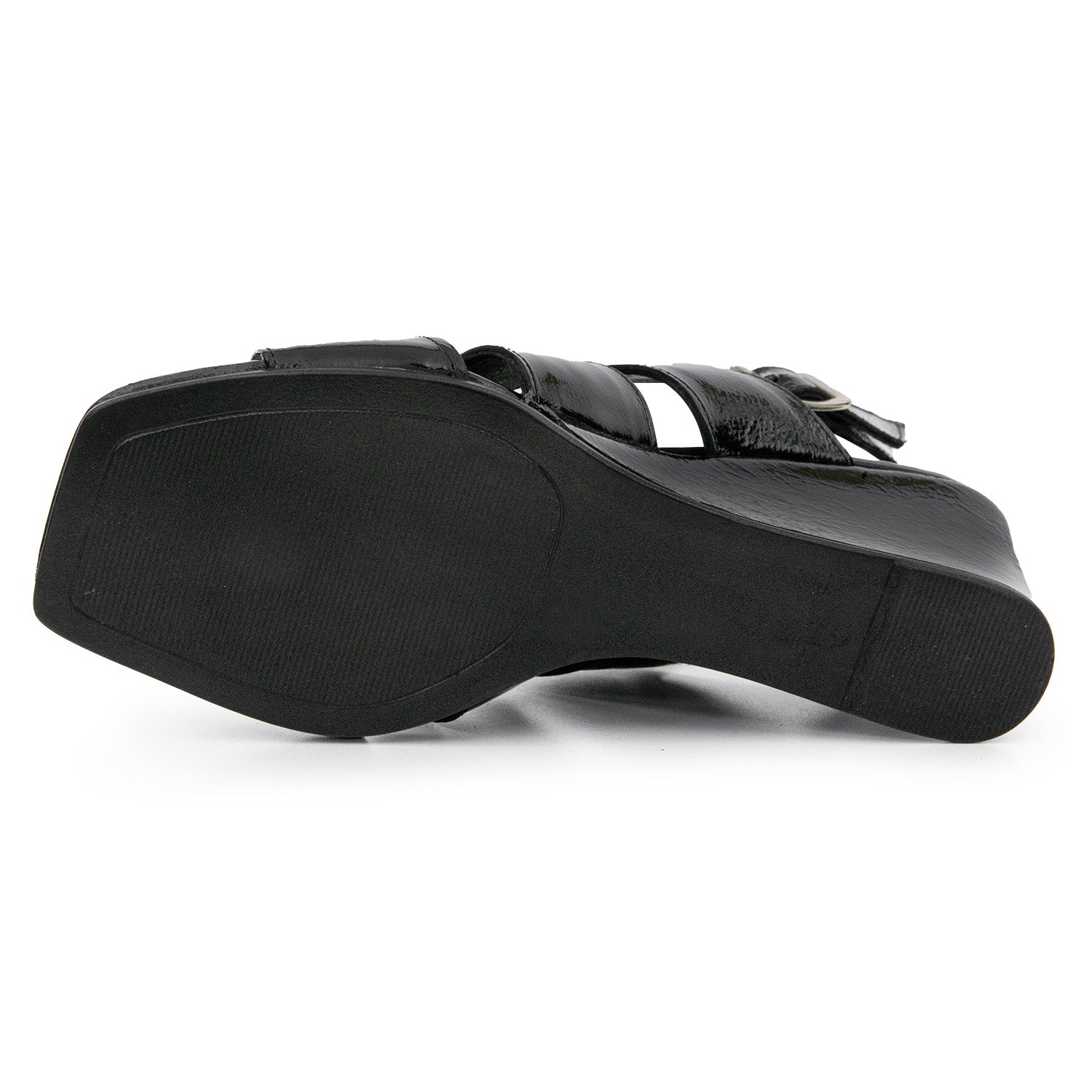 SANDALIA DUNA NEGRA CHAROL