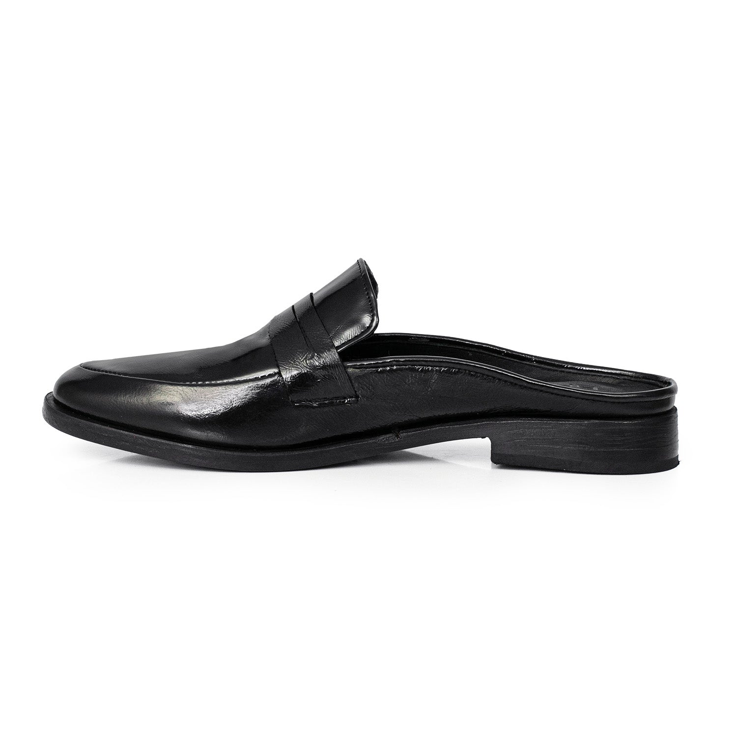 ZUECO BARCA NEGRO CHAROL