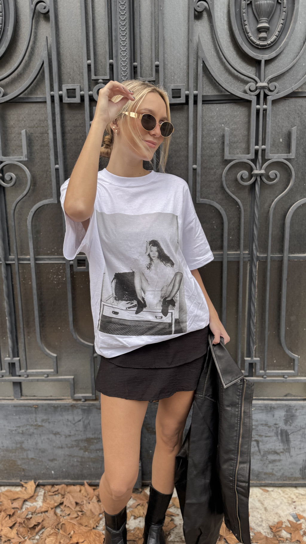 Remera over KATE MOSS (blanca)
