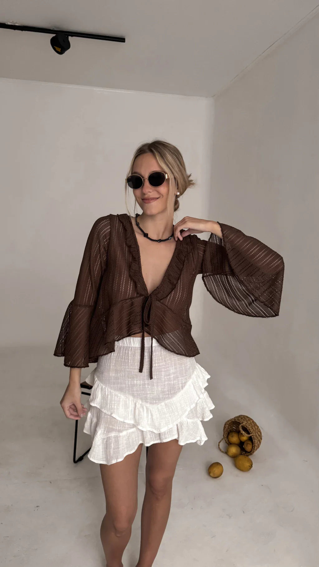 Blusa MYKONOS (tejida choco)