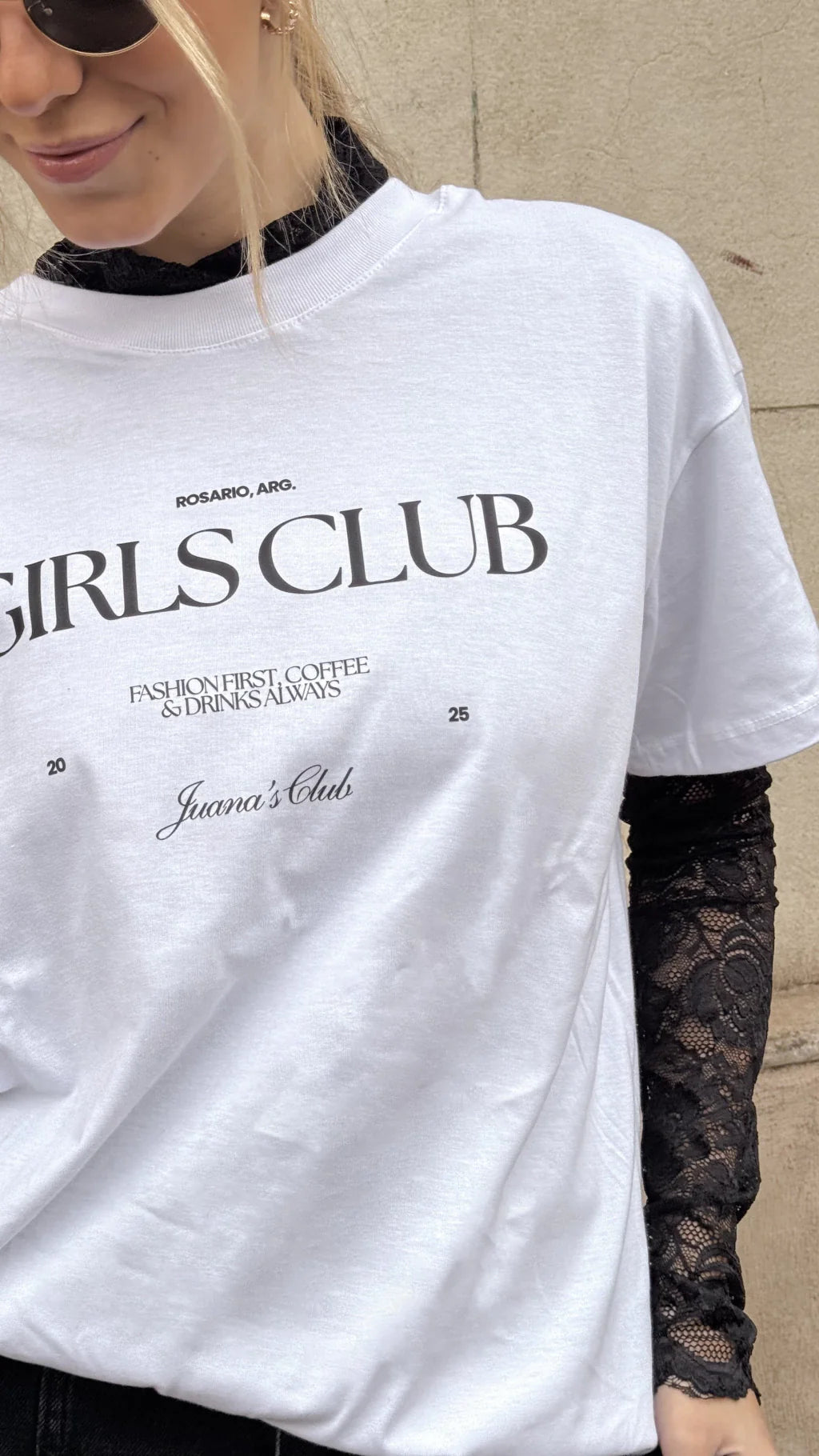 Remera ROSARIO NEGRO (corte over)